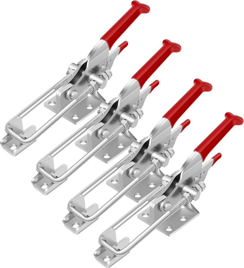 Dpyrrhic 4 Pack Toggle Latch Clamp, Heavy Duty Latches, 2000Lbs Holding Capacity Adjustable Latch Lock, Smoker Clamps Latch for Industrial EquiIpment,Tire Carrier,Boxcar,Smoker Lid - Image 1